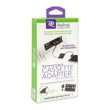 Load image into Gallery viewer, ReTrak Essentials Retractable Car Stereo Cassette Adapter with Microphone