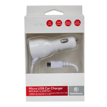 Load image into Gallery viewer, Micro USB Mobile Phone Car Charger with Extra USB Port 5V 2.4A