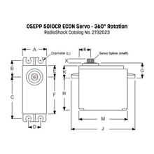 Load image into Gallery viewer, OSEPP 5010CR ECON Servo - 360° Rotation