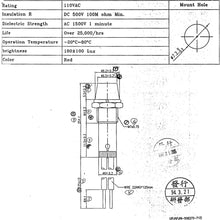 Load image into Gallery viewer, 120VAC Neon Lamp Assembly - Red (2-Pack)
