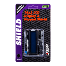 Load image into Gallery viewer, OSEPP 16 x 2 LCD Display &amp; Keypad Shield for Arduino

