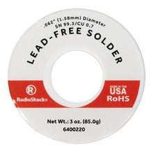 Load image into Gallery viewer, SnCu 99.3/0.7 Lead-Free Rosin-Core Solder
